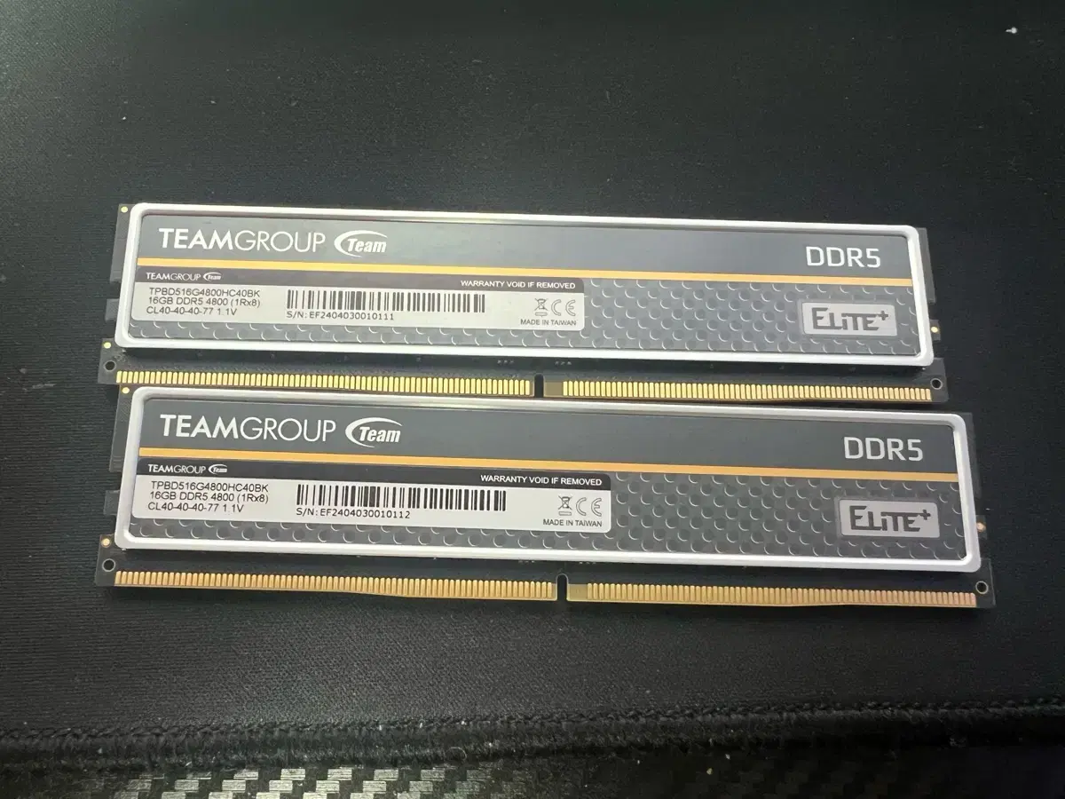 팀그룹 DDR5-4800 CL 40 elite plus 16X2